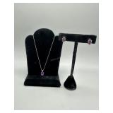 10kt Diamond and Amethyst Earrings (1.5 gtw) & 14k