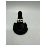 14kt Diamond and Blue Topaz ring size 9 - 6.0 gtw