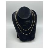 Two 14kt complementary rope necklaces - 15" & 24"