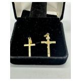 Two 18kt Cross Pendants - 2.5gtw