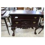 Four drawer contemporary claw foot sideboard with