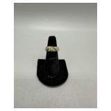 14kt white gold w/ 14kt yellow gold overlay with 3