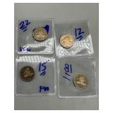 Four US Flying Eagle Cents: (1)1857 & (3)1858