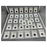 Box of 62 NIB Graded Wheat Pennies incl from 1909-
