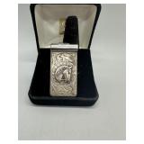Sterling Money Clip with etched horse - 21.7 gtw