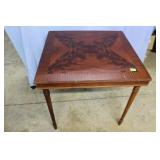 Inlaid Collapsable Card Table, 30" x 30" x 30"