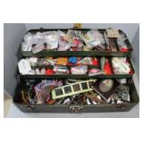 Tackle Box with a HUGE assortment of trinkets incl