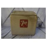 7up Aluminum Drink cooler with interior tray - 13"