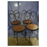 4x$ - Four wire Ice Cream Parlor Chairs - 34" H