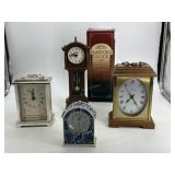 Four Mini Mantle/Wall Clocks: Linden Alarm Clock,
