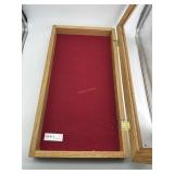 Wooden Display Case w/Glass in Lid - 24