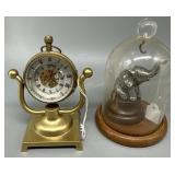 Crystal Ball Pocket Watch, Elephant in Dome with