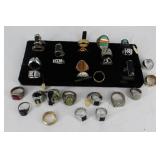 Sterling rings & various other jewelry