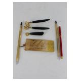 N.O.S. Desk set components 3pens& 3 holders