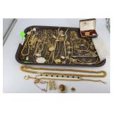 Assorted necklaces, chains, pendants, sterling &