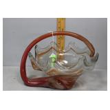 Art Glass bowl, 60ï¿½s - 70ï¿½s, hand blown, no chips