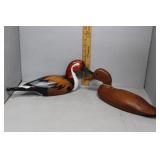 Mallard decoy, V. Canfield- 1-3-81, Walnut wood /