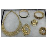 Costume grouping incl gold filled bangle, bangle w