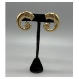 14kt Jaguar hoop earrings - 10.23 gtw