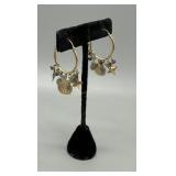 14kt hoop earrings - 5.43 gtw - with starfish, she
