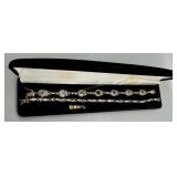 Two Sterling bracelets 7.5' & 8' & Sterling pendan