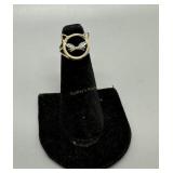 14kt diamond eyed cat ring size 3.5 - 3.42 gtw