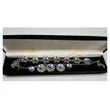 Sterling & Delft HP porcelain Bracelet and Necklac