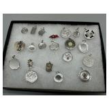 Sterling pendants - 67.4 gtw - incl wedding, 'moth