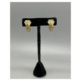 14kt pair of column style earrings - 9.26 gtw