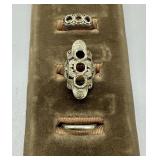 Three 18kt white gold project rings - 8.35 gtw -