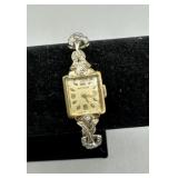 Witthauer Swiss 14kt cover & diamond watch