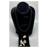 14kt yellow gold pendants and 18' necklace - 5.41