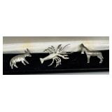 Three Mexican Silver Animal Broaches - 13.4 gtw -