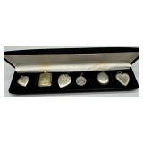 Five sterling lockets heart, oval, and