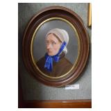 19th Century portrait on tin - 13" x 11"