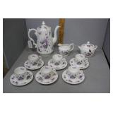 Aynsley Wild Violet service for six plus cream and