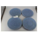 Fenton - 4 pcs - 1976 US commemorative plates mute