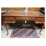Contemporary Cherry desk with cabriole legs -