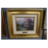Welcome Home by Thomas Kinkaid signed oil enhanced