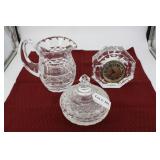 3 pcs. Waterford: dish, clock, & pitcher