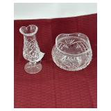 Waterford bowl and bud vase