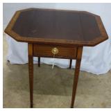 Council inlaid drop leaf side table