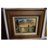 Florida lake scene on canvas sign Carlisle - 16" x
