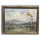 European landscape of sheep herder by Laforet