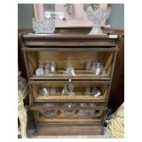 Three stack oak barrister book case