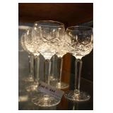 Six Waterford stemmed cordials