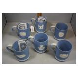 Wedgwood Jasperware Christmas coffee cups - 6 tota