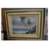 Caribbean coastal acrylic on canvas - 20" x 24"