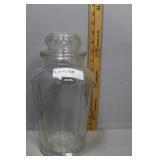 1800s lidded jar 12" H
