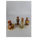 Four Hummel Figures: Katy, Chick Girl, Max, & Goos